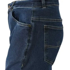 Jeans coupe droite Andrew 5 poches coton bleu moyen 40 à 54