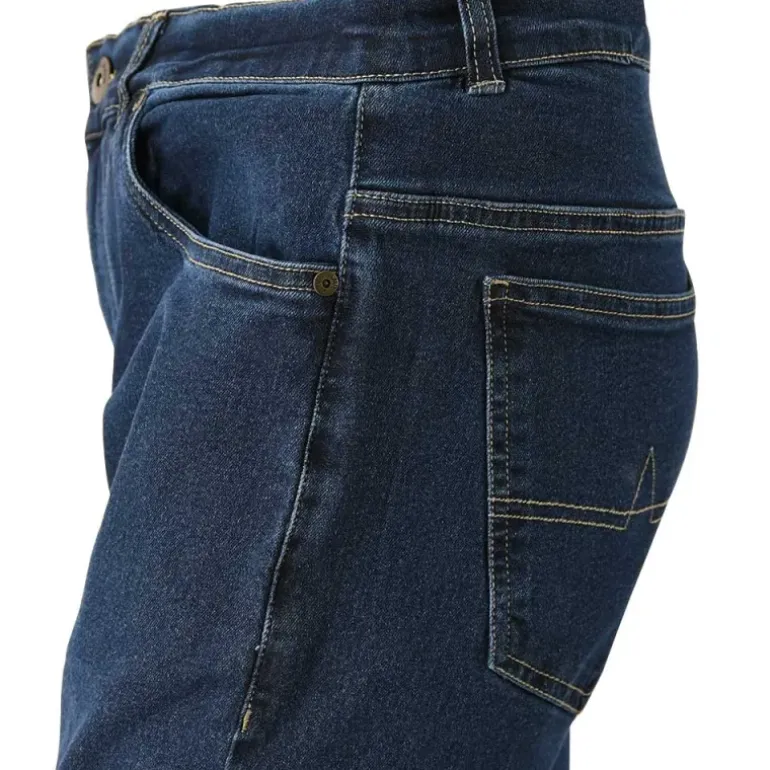 Jeans coupe droite Andrew 5 poches coton bleu moyen 40 à 54