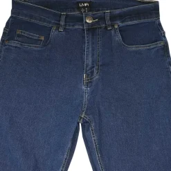 Jeans coupe droite Andrew 5 poches coton bleu moyen 40 à 54