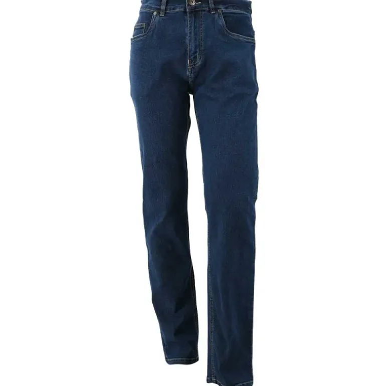 Jeans coupe droite Andrew 5 poches coton bleu moyen 40 à 54