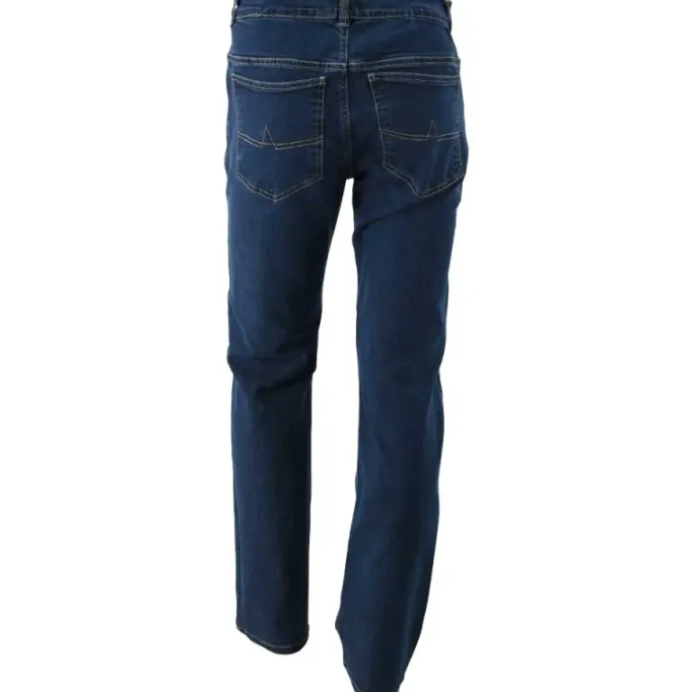Jeans coupe droite Andrew 5 poches coton bleu moyen 40 à 54