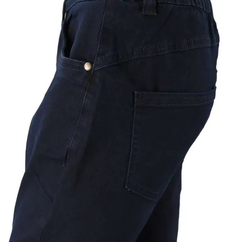 Jeans femme coupe confort coton polyester bleu foncé 38 à 54