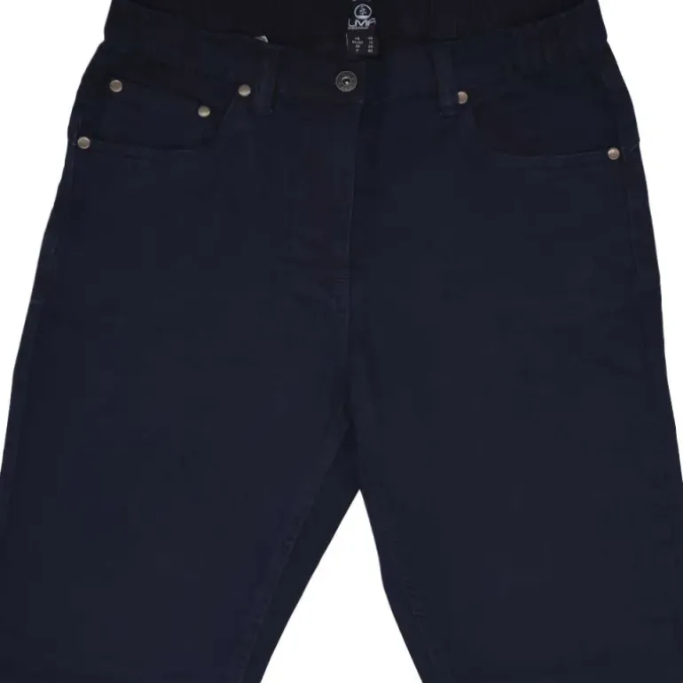 Jeans femme coupe confort coton polyester bleu foncé 38 à 54