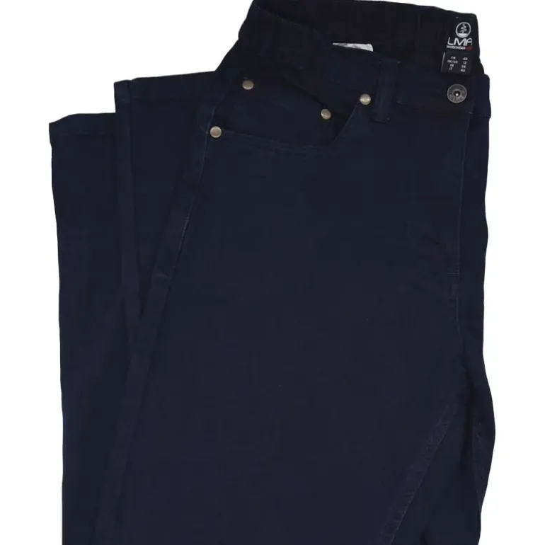 Jeans femme coupe confort coton polyester bleu foncé 38 à 54