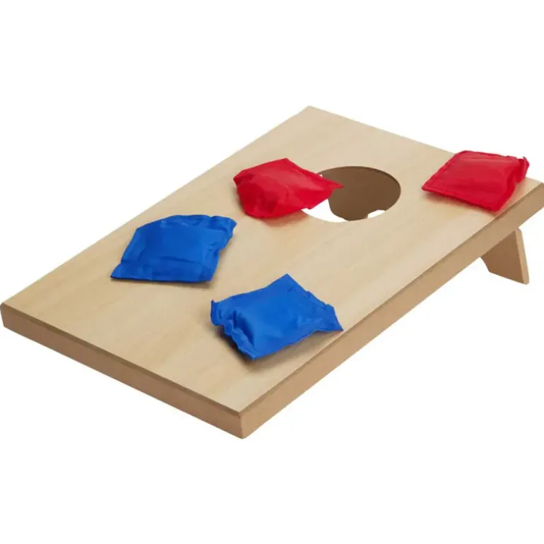 Jeu de Cornhole Extérieur en MDF avec 4 Sacs - 39x26 cm