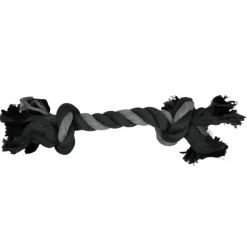 Jouet nœud en coton pour chien - Accessoire mordillage naturel
