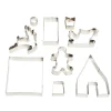 Kit 9 emporte-pièces Noël 3D bonhomme traineau cerf maison