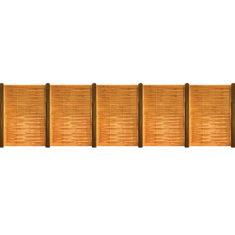 Kit 9 m de clôture bois - Hauteur 180x3,5 cm