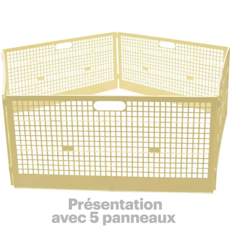 Kit 6 panneaux + 12 charnières pour parc à poussins modulable