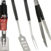 Kit 3 ustensiles barbecue en acier inoxydable - Spatule, fourchette et pince