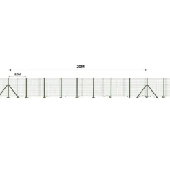 Kit clôture grillagée complète 20m - Hauteur 120cm avec piquets et accessoires