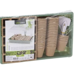 Kit de démarrage pour semis 67 pièces - Plateaux, pots et étiquettes inclus