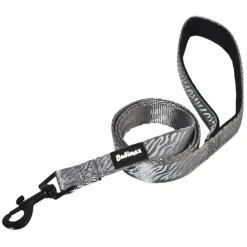 Laisse pour chien avec poignée réfléchissante - Gris 100 cm