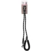 Laisse pour chien en nylon réfléchissante noire - 120 cm