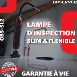 Lampe d'inspection LED flexible OBSERVER - 600 Lumens - USB-C - IP54