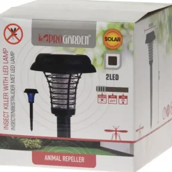 Lampe Solaire LED Anti-Moustiques - Blanc Anti-UV - Autonomie 6 à 8h