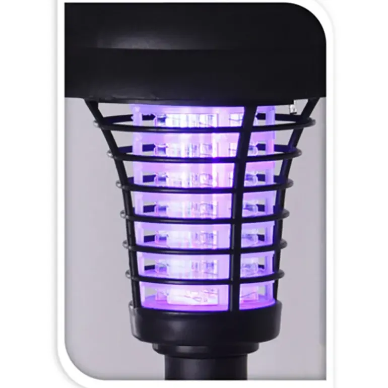 Lampe Solaire LED Anti-Moustiques - Blanc Anti-UV - Autonomie 6 à 8h