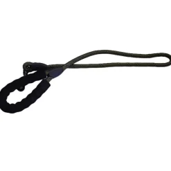 Longe réfléchissante nylon kaki 120x1,2cm pour chien