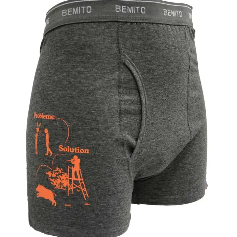 Lot 3 boxers humour ceinture élastique coton doublé M à 3XL
