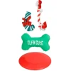 Lot 4 Jouets Noël Chien Peluche Pain d'Épice Corde Disque Vol