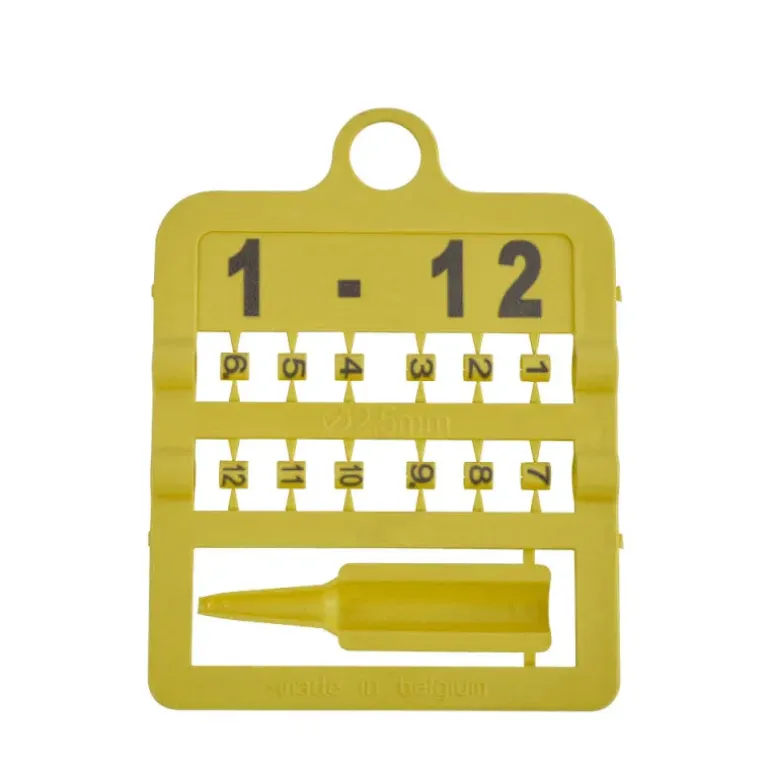 Lot de 12 Bagues fendues marquage laser Jaune