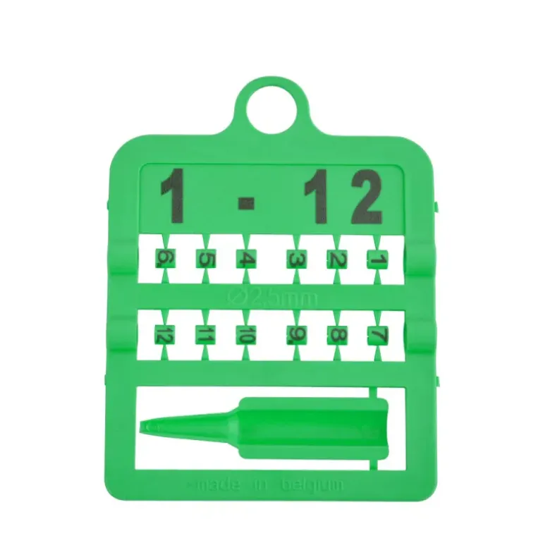 Lot de 12 Bagues fendues marquage laser Vert