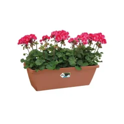 Lot de 4 Balconnières Elho® 70x16cm en terre cuite