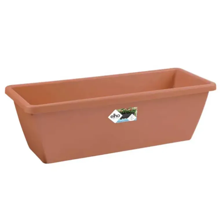 Lot de 8 Balconnières Elho® 50x16cm en plastique effet terre cuite