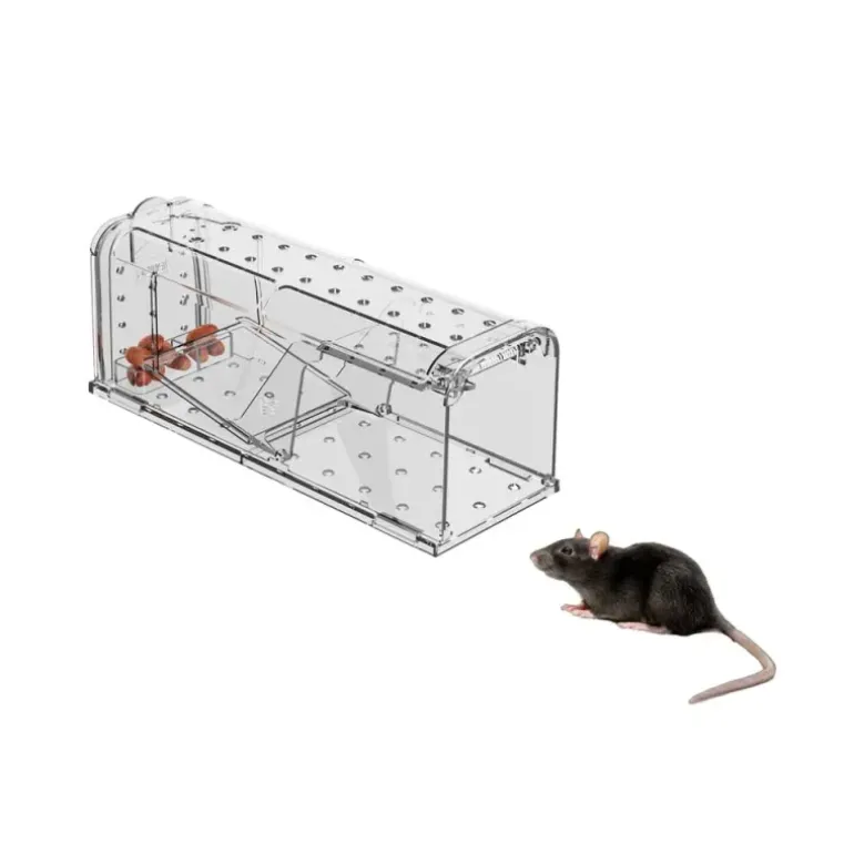 Lot de 2 cages à souris en plastique résistantes avec aération