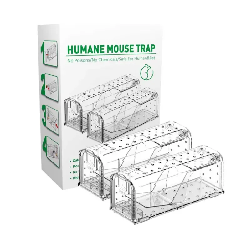 Lot de 2 cages à souris en plastique résistantes avec aération