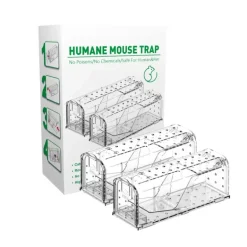 Lot de 2 cages à souris en plastique résistantes avec aération