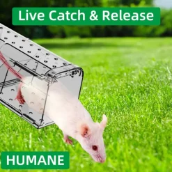 Lot de 2 cages à souris en plastique résistantes avec aération