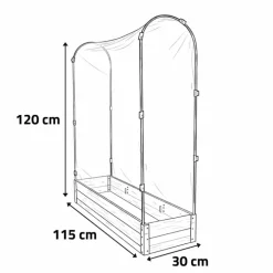 Lot de 3 carrés potager en bois de sapin