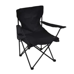 Lot de 4 Chaises Easy C2 pliable noire - Structure acier et polyester 600D