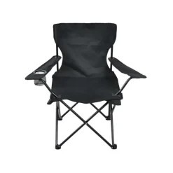 Lot de 4 Chaises Easy C2 pliable noire - Structure acier et polyester 600D