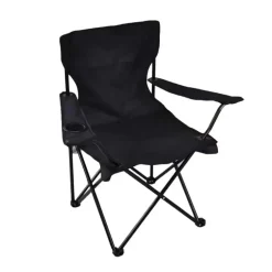 Lot de 4 Chaises Easy C2 pliable noire - Structure acier et polyester 600D