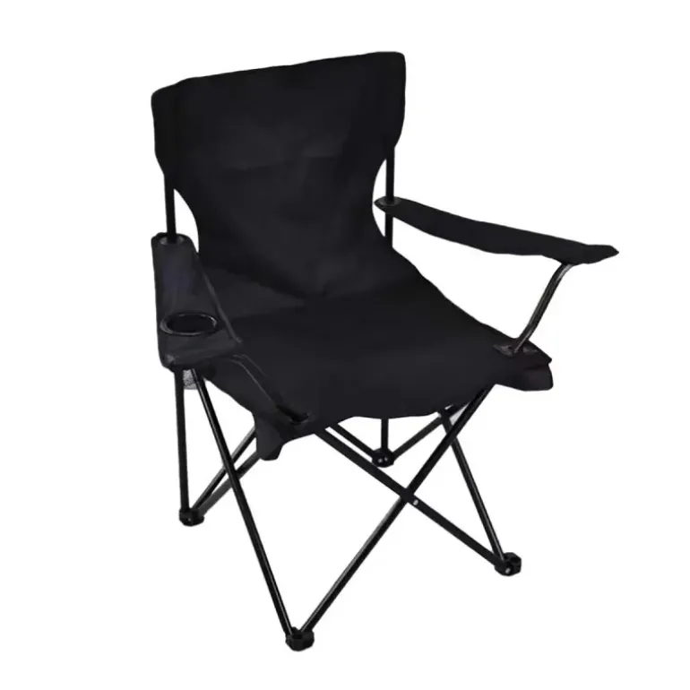 Lot de 4 Chaises Easy C2 pliable noire - Structure acier et polyester 600D