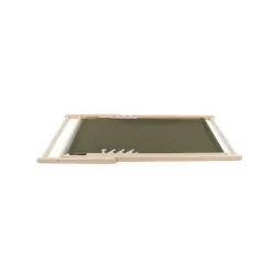 Lot de 2 Chiliennes en Bois de Pin et Toile Coton Kaki