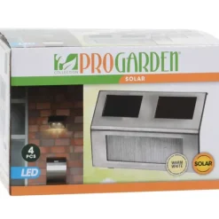 Lot de 4 lampes solaires LED inox – Éclairage extérieur éco