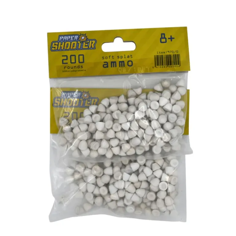 Lot de 400 munitions en papier mâché pour Spitball Blasterz