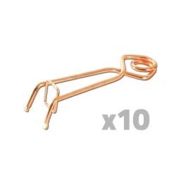 Lot de 10 pièges à taupe Putange traditionnel acier cuivré