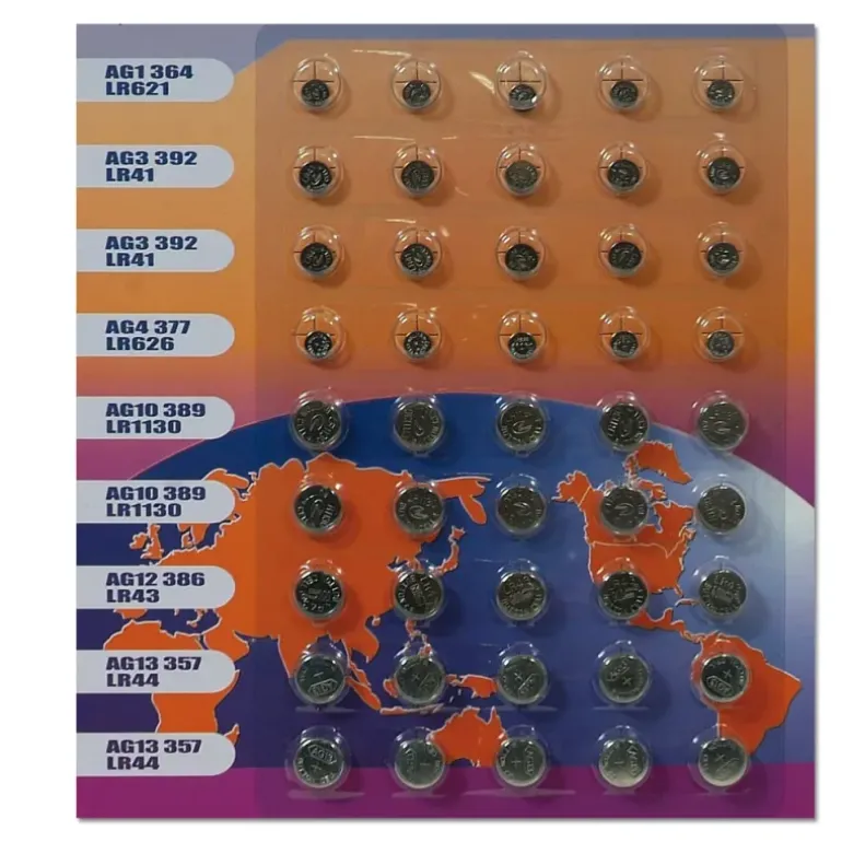 Lot de 45 Piles Bouton