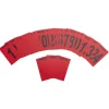 Lot de 27 plaques numérotées postes de chasse rouges 10 X 8 cm