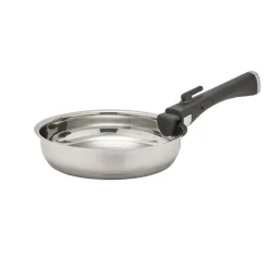 Lot de 3 Poêles acier inoxydable diamètres 20, 24 et 26 cm