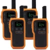 Lot de 4 Talkie-walkie 16 canaux autonomie 18h orange et noir