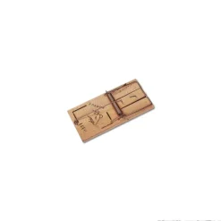 Lot de 10 Tapettes à souris en bois 4,8 X 9,7 cm