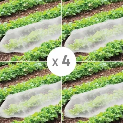 Lot de 4 Tunnels de croissance 3m pour potager