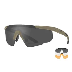 Lunette de protection pour tireur balistique 3 écrans kaki