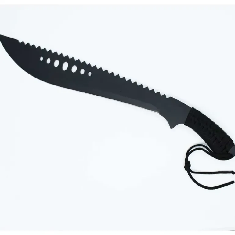 Machette Jungle lame acier inox 420 noire 36cm + étui nylon