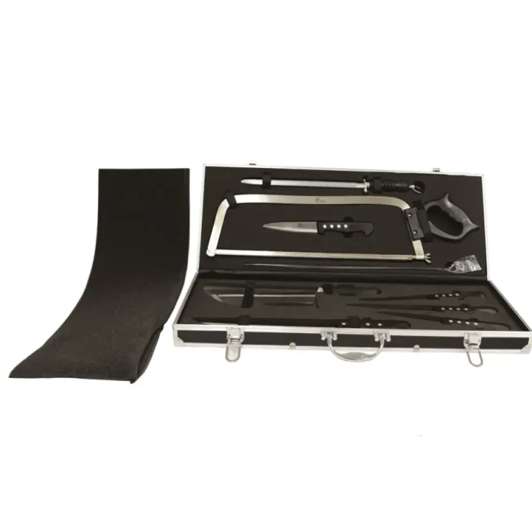Mallette boucher professionnelle alu 8 pièces